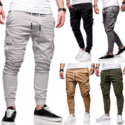 China Anti-wrinkle Men's Sports Running Pants Pockets Jogging Pants Legging Gym Soccer Sports Training Pant Elasticity Sports Pants for sale