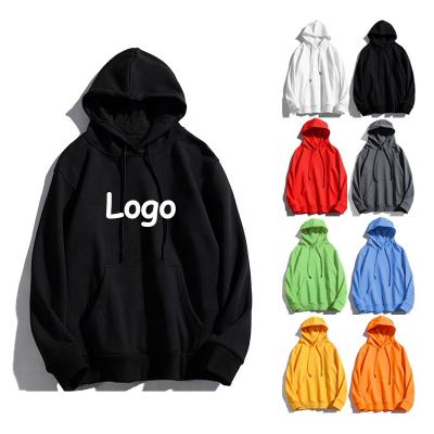 China Wholesale Anti-Wrinkle Plus Size Plain Hooded Mens Sweatshirt 100% Polyester Logo Fleece Black Custom Unisex Embroidery Hoodies for sale