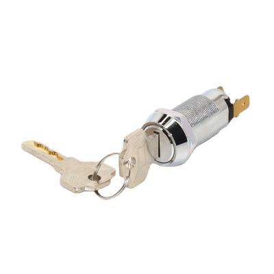 China Chinese Electronic Furniture Zinc Alloy Cylinder Safety Brass Flat Key Switch Lock for sale