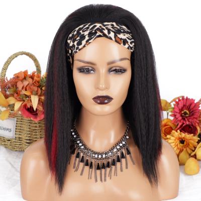 China Yaki 613 Best Quality 10a Glueless Dropship Wholesale Price Yaki Curly Highlight Yaki Synthetic Headband Brazillian Wigs For Women for sale