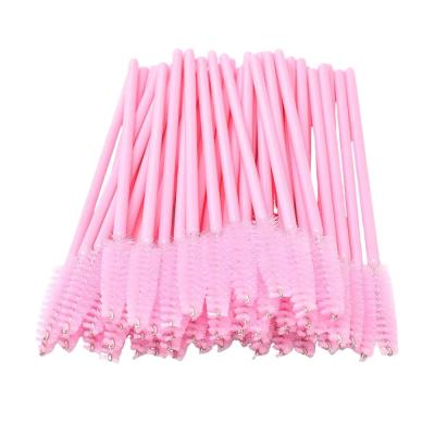 China Beauty 100pcs Eyelash Brush Crystal Lashes Micro 3d Disposable Eyelash Extension Bendable Lash Makeup Tool for sale