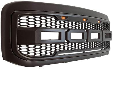 China 1999-2004 ABS Accessories Raptor Truck Front Bumper Grille With Amber LED Light For FORD F250/F350/F450 for sale