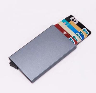 China Fashion Hot Selling Nice Colors Automatic 6 Pop Card Wallet Slim Aluminum RFID Credit Card Holder Anti for sale