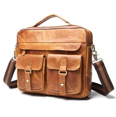 China Factory supplier brand new GENUINE LEATHER laptop bag for men mens messenger bag shoulder bag for men for sale