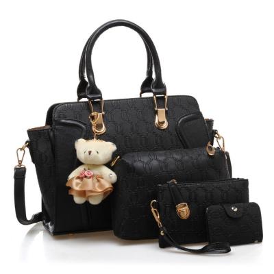 China Fashion China Manufacturer New Lady Bags 4 In 1set Bag Leather Lady Bags for sale