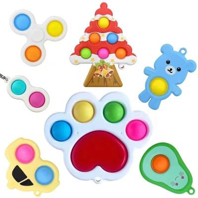 China Christmast ornament gifts custom stock hottest Christmas gifts hottest Christmas ready colorful simple cute bubble pop bubble toy new for sale