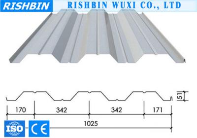 China Corrugated Decking Sheet Ribbed Steel Panel Roll Forming Products for sale