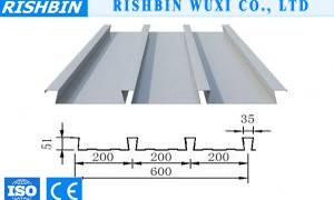 China Metal Floor Decking Sheet Corrugated Steel Roof Panels Roll Forming Products For Large Span Houses for sale