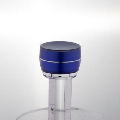 China Cosmetic blue round cosmetic cream jar for skin care for sale