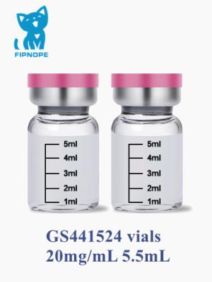 China Pharmaceutical Grade 20mg/mL GS441 Injection For FIP Cat Treatment GS-441524 Injection for sale