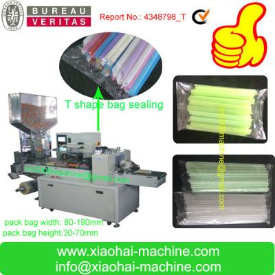 China Group Drinking Straw Bag Wrapping Machine For 1-200pcs/Bag for sale