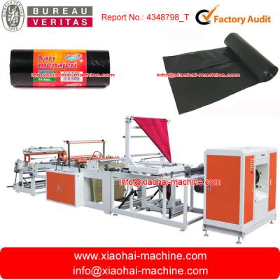 China NO LABOR fully automatic rewinding garbage bag making machine with auto down for sale