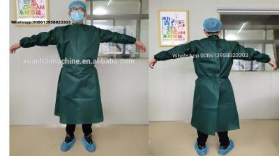 China SMS Non woven surgical protection gown production line for sale