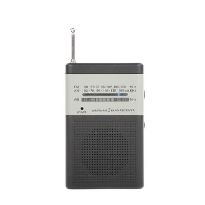 China Factory direct supply AM/FM/WB mini AM FM WB NOAA radio pocket cheap high-tech portable radio for sale