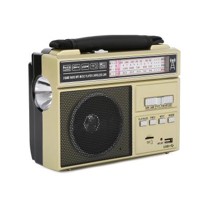 China FM/AM/SW 3 Band Radio DC 5v In Wireless Link AM/FM/SW 3 Band Radio Mp3 Music Player With Torch Light for sale