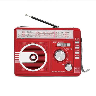 China FM/AM/SW 3 Band Radio AM/FM/SW 3 Band World Receiver Radio Mp3 Music Player With Solar Panel Chargetorch Light for sale