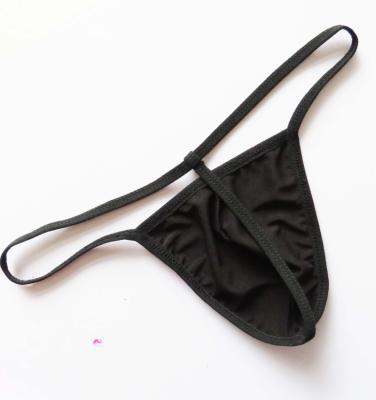 China Vulnerability Underwear Men's Sexy Underwear Mini Triangle T Pants Exposed JJ Strap Ring Thong for sale