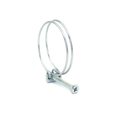 China Hose Clamp /Pipe Clamp Hot Sale 304ss Double Threads Hose Clamp For Rubber Hose for sale