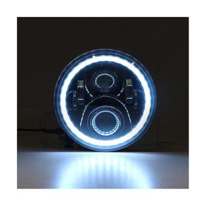 China Aluminum alloy base & Wholesale RGB 100W Motorcycle Truck Clear Cover PC Atv High Low Beam Round Led 7