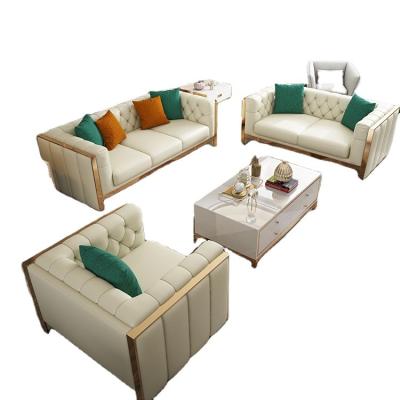 China (Other) FEIFAN Adjustable Sofa Set Furniture Modern Microfiber Sectional Reinforced Genuine Leather Living Room Sofas for sale