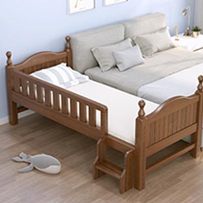 China (Height) Adjustable Single Kids Bed With Guardrail With Solid Wood for sale