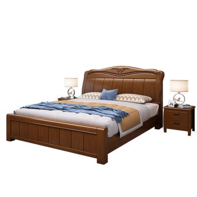 China Durable Solid Wood Luxury King Size American Bedroom Furniture Large Headboard for sale