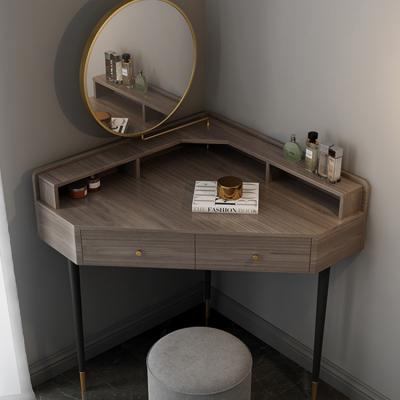 China Luxury Convertible Mirror Makeup Table With Wooden Mirror Drawer for sale