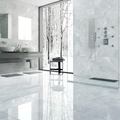 China Modern Goodone Villa Polished Cement Gray Stone Floor Glazed Ceramic Tile for sale