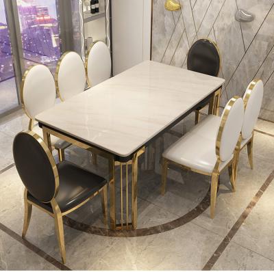 China Modern Table Manger Luxury Marble Large Dining Table Set 8 Seater Modern Dining Tables for sale