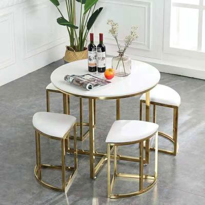 China Highen Stools Bargain Price Round Kitchen Dining Table Marble Chair Set Dining for sale