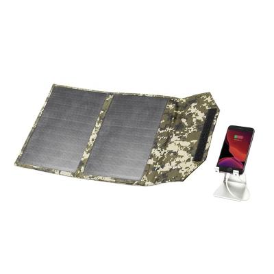 China Type C 30w Mono Camping Folding Portable Solar Panels Camouflage Color Charging Power Bank Ultra Compact Foldable Solar Panel for sale