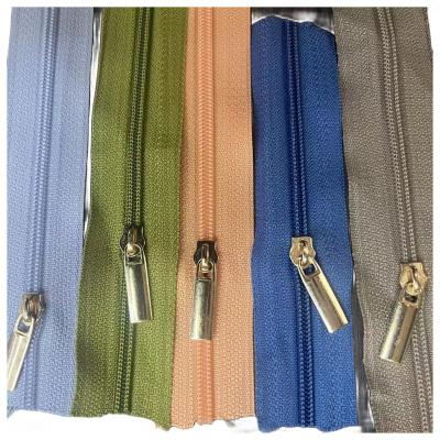 China Auto Lock High Quality Custom Nylon Zipper #3 Zipper Open Zipper Pull For Jacket Suits Home Textile Clothing for sale