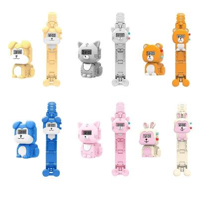 China Transform Variable Cool Children's Electronic Deformation Toy Robot Watch For Kids for sale