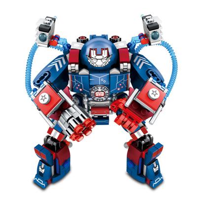 China Cartoon Toy Building Block Sets for Children Kids Educational Toy Steel Mecha Building Blocks Assembled Robot Model for sale