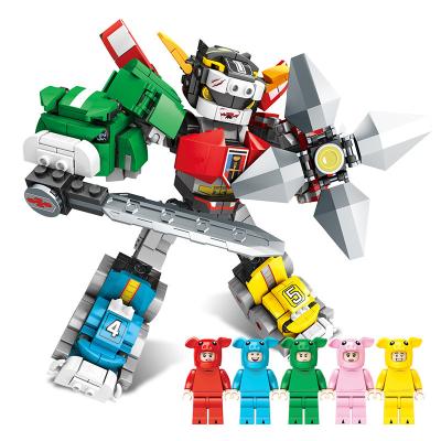 China Cartoon Toy Steel Mecha Building Block Set DIY Education Blocks and Model Building Toys for Children for sale