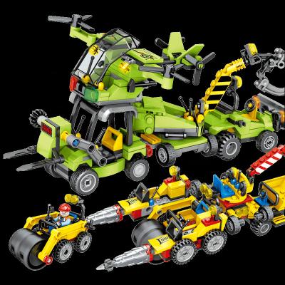 China Hot-selling cartoon toy city engineering building blocks sets children gift engine building blocks for sale