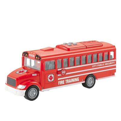 China Toy Wholesale Cheap Car Track Education Model Toy Children's Battery Operated Bus for sale