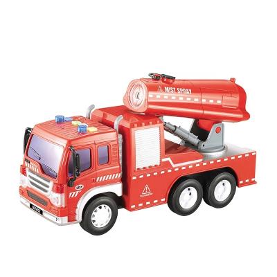 China Funny Fire Transporter Toys Trucks With Mist Spray, Powered Environmental Protection Vehicles Transport Car With Sounds And Lights for sale