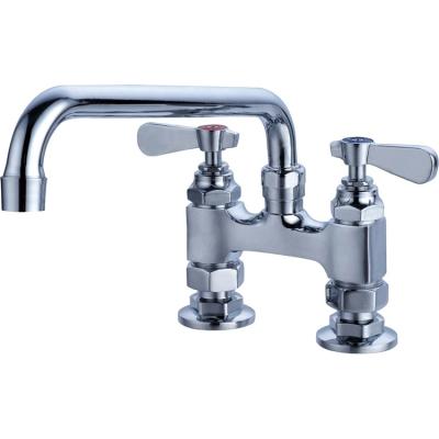 China Other Hot Sale Professional Chrome Plated Squeeze Valves Commercial Faucet Deck Mounted Faucet For Kitchen for sale