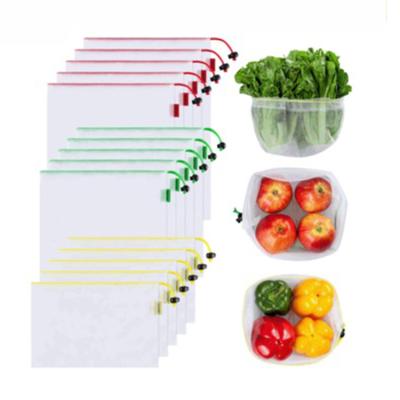 China Sustainable Shopping Storage Fruit Vegetable Toys Washable Eco Friendly Reusable Mesh Bag for sale