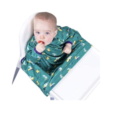 China Baby Weaning Jacket Long Sleeve One Piece Bib Washable Feeding Sling One Piece Baby Eating Dress for sale