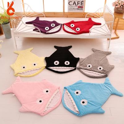 China Breathable newborn supplies kicked by cartoon kids sharks are held by baby sleeping bags for sale