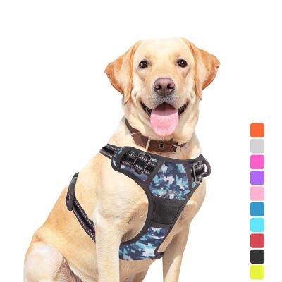 China Custom Adjustable Padded Soft Padded Reflective Pet Harness Safety Dog Vest Harness Manufacturer for sale