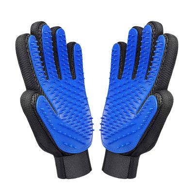 China Wholesale Silicone Factory Professional Five Fingers Dog Pet Hair Remover Grooming Brush Glove for sale