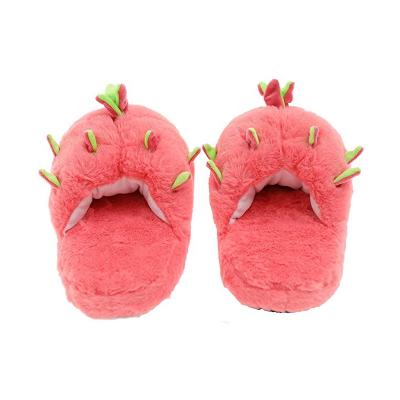 China Plush Fruit New Arrival Custom Women Warm Bedroom Floor Shoes Soft Cute Plush Fruit Indoor Slippers for sale