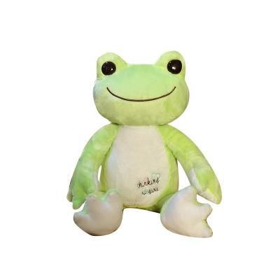 China New high quality custom made animal green plush toy frog doll soft plush toy frog doll for sale