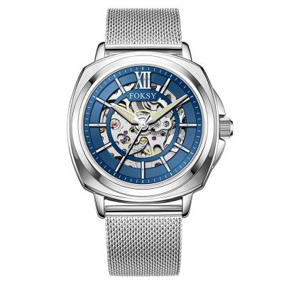 China Water Resistant Watches Montre Homme Skeleton Mens Wrist Stainless Steel Automatic Mechanical Watch for sale