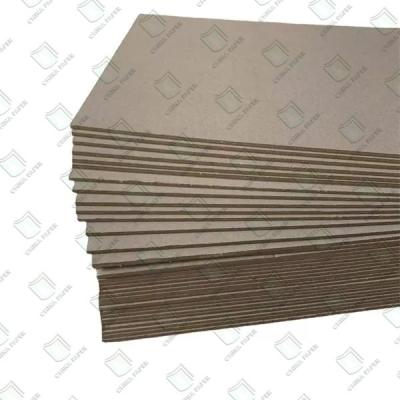 China Papel reciclado de celulosa mezclada Tarjetas de cartón laminadas de trozos grises en venta