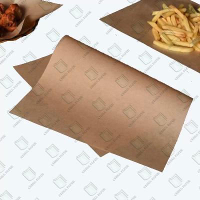 China Eco Friendly Special Paper Brown Greaseproof Wrapping Paper For Hamburgers for sale