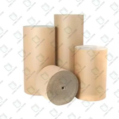 China Brown Unbleached Kraft Paper Rolls Virgin Kraft Liner Board Carton Box for sale